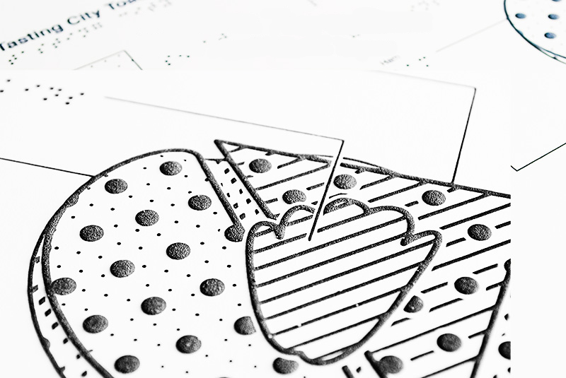 Free tactile graphics drawing of textures