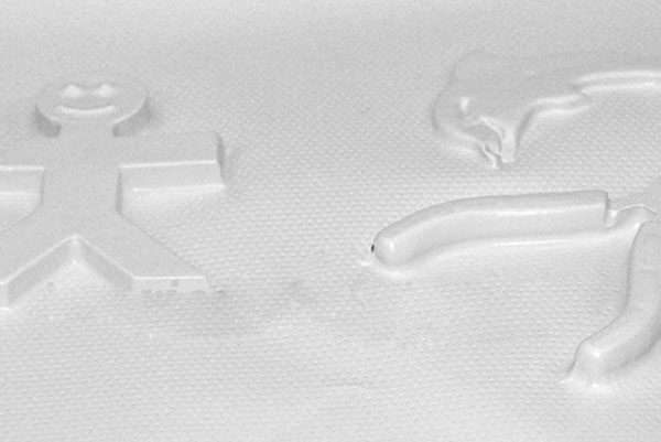 thermoform tactile graphic made with brailon using a thermoform machine