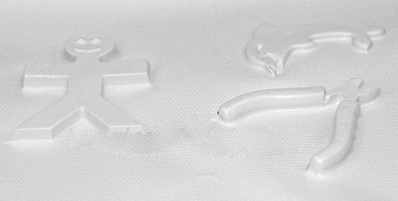 thermoform tactile graphic made with brailon using a thermoform machine