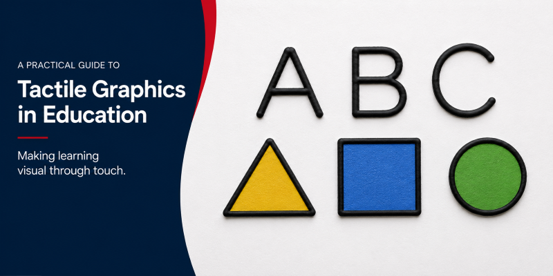 Swell Touch image showing letters and shapes.