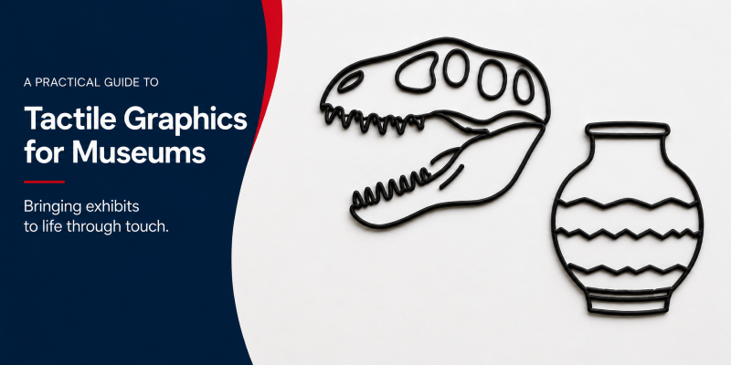 Swell Touch image showing dinosaur head and vase.