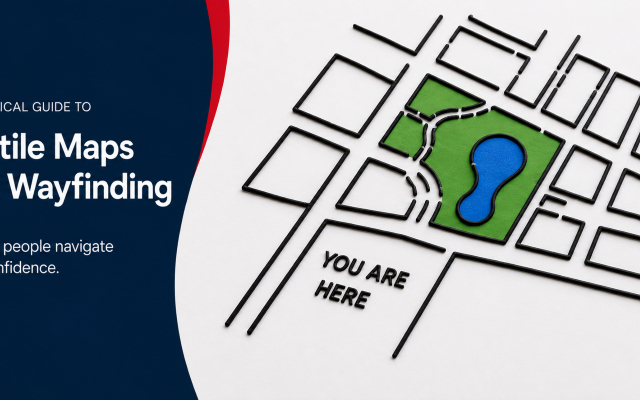 Swell Touch image showing map helping people to navigate