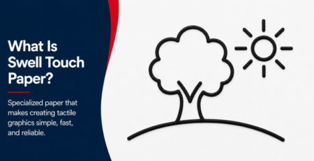 Swell Touch is a specialized paper that makes creating tactile graphics simple, fast, and reliable.