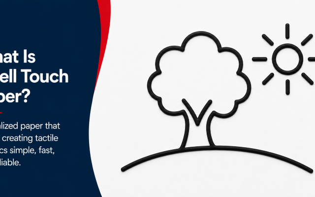 Swell Touch is a specialized paper that makes creating tactile graphics simple, fast, and reliable.